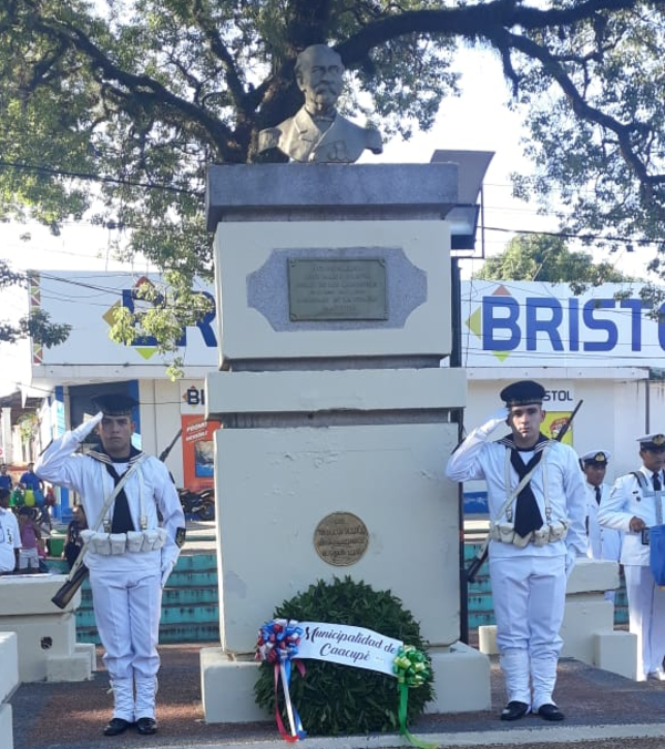 Se realizó el acto en homenaje al Teniente José María Fariña por los 153 años de la gran hazaña del héroe máximo de los lanchones | Info Caacupe