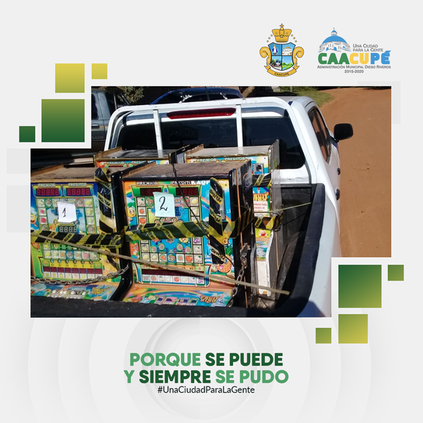 Tragamonedas incautadas en Almada y Costa Pucú | Info Caacupe