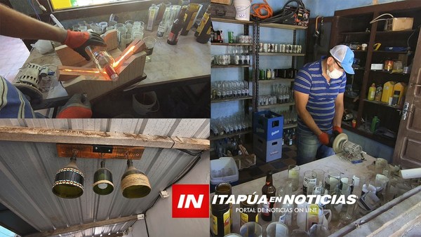 ENCARNACENO EMPRENDE NEGOCIO MEDIANTE EL RECICLAJE DE BOTELLAS.