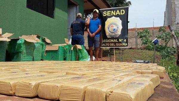 Hallan casi media tonelada de marihuana en Salto