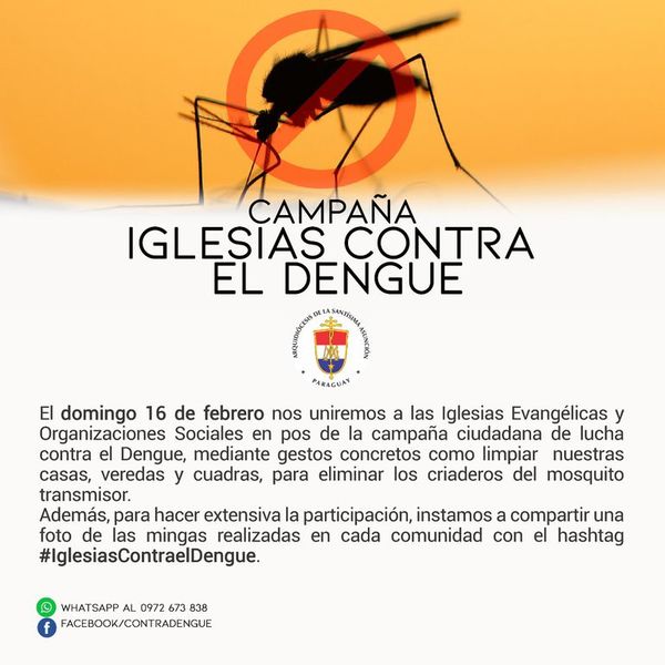 Iglesias cristianas se unirán en campaña contra el dengue  - Nacionales - ABC Color