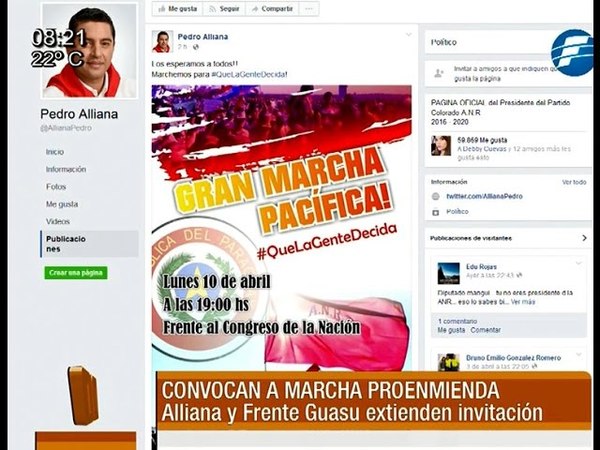 Convocan a marcha pro enmienda