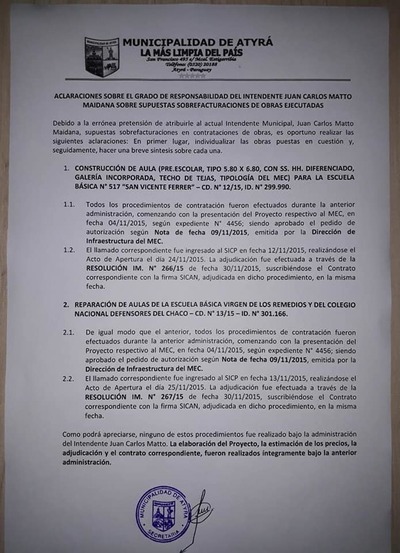 Intendente de Atyrá declara falsas las acusaciones a las cuales fue sometido por ciudadanía | Info Caacupe
