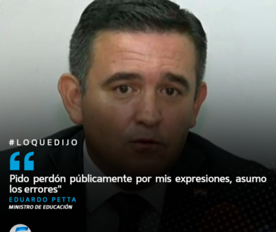“Pido perdón públicamente por mis expresiones, asumo los errores”