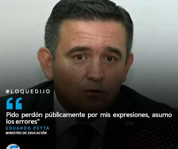 “Pido perdón públicamente por mis expresiones, asumo los errores”