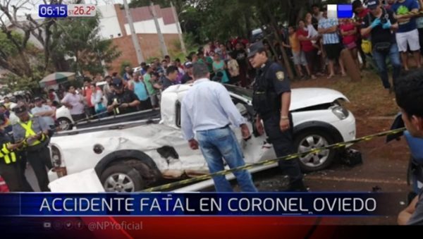 Dos jóvenes mueren tras accidente de tránsito en Coronel Oviedo