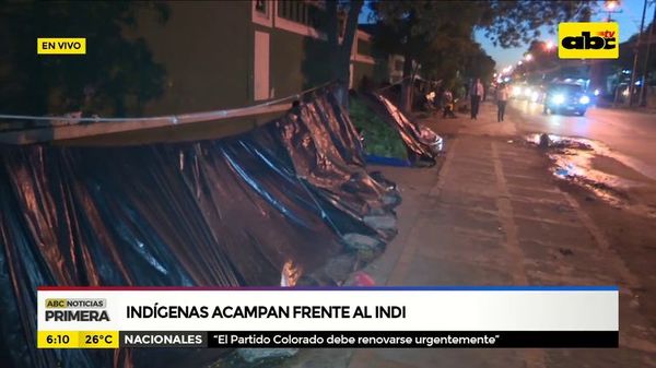 Indígenas acampan frente al Indi - ABC Noticias - ABC Color