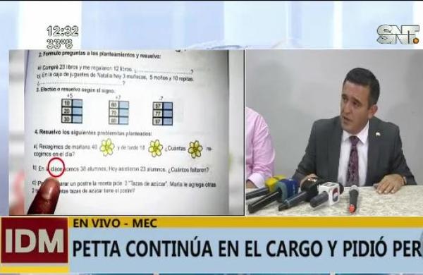 Errores en libros del MEC: Ministro Eduardo Petta continúa en el cargo - SNT