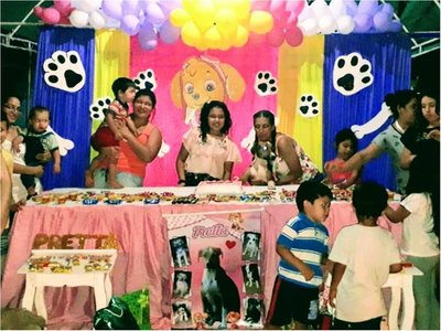 Pretta festejó su cumple con globo loco y todo