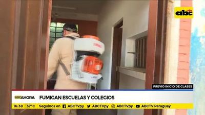 Fumigan escuelas y colegios, previo al inicio de clases - ABC Noticias - ABC Color