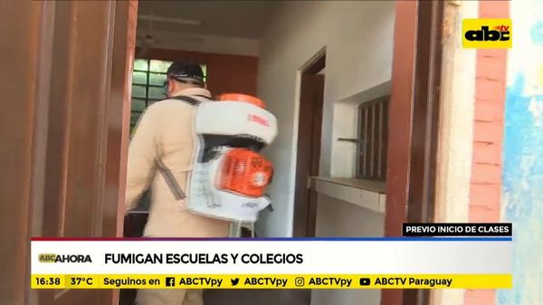 Fumigan escuelas y colegios, previo al inicio de clases - ABC Noticias - ABC Color