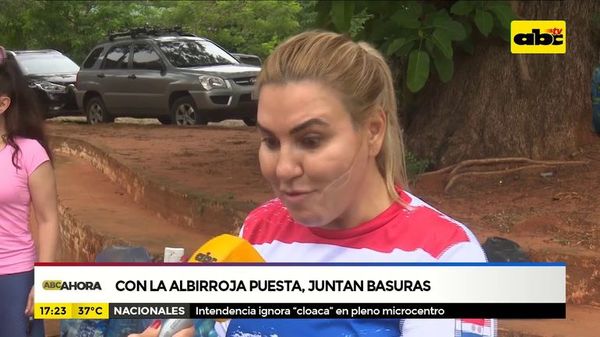 Con albirroja puesta, juntan basura - ABC Noticias - ABC Color