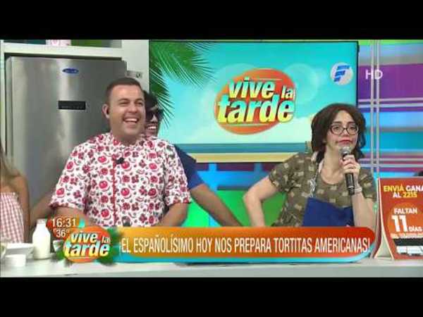 Dani preparó en la cocina de VLT unas tortitas americanas