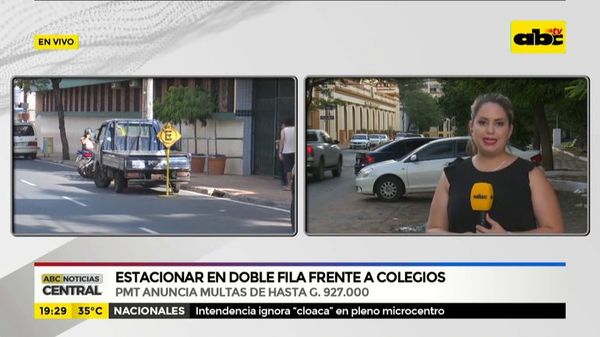 Estacionar en doble fila frente a colegios - ABC Noticias - ABC Color