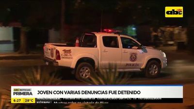 Joven con varias denuncias fue detenido - ABC Noticias - ABC Color