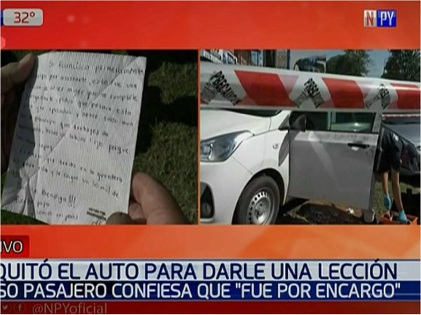 Confuso episodio de asalto: Roban un auto para "dar una lección"