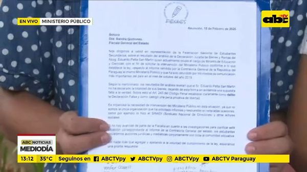 Estudiantes piden que se investigue a Petta - ABC Noticias - ABC Color
