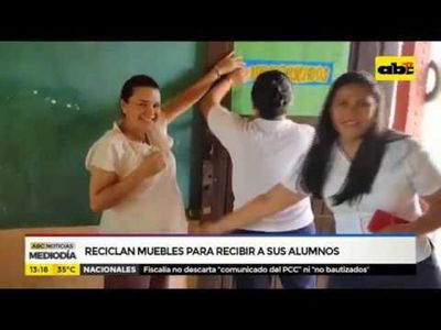 Reciclan muebles para recibir a sus alumnos - ABC Noticias - ABC Color