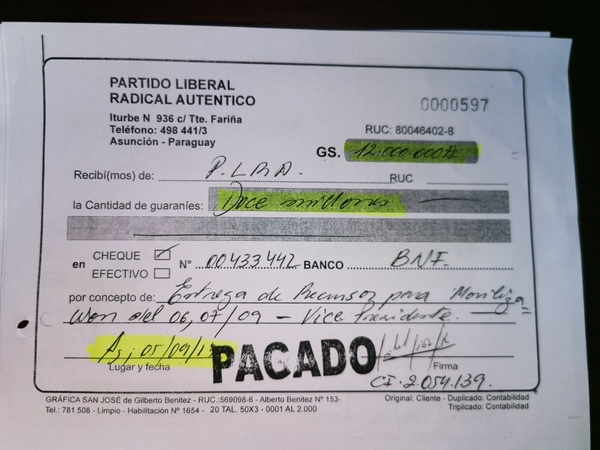 Rendición del PLRA se hizo con “recibo común y autofactura”, según senador Silva Facetti - ADN Paraguayo
