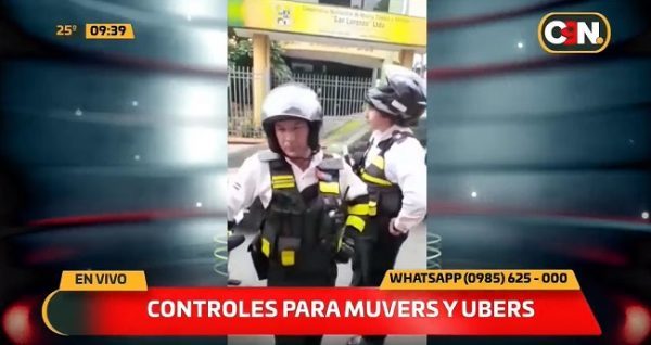 San Lorenzo controla a conductores de MUV y Uber