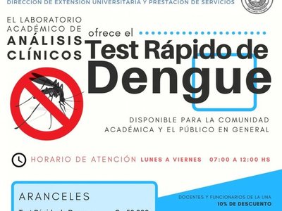 Ofrecen test rápido de dengue en la UNA