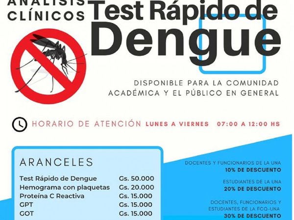 Dengue: Facultad de Química ofrece test rápido para su detección