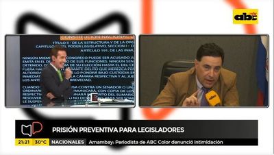 Prisión preventiva para legisladores - ABC Noticias - ABC Color