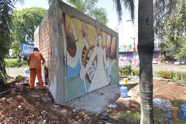 Municipalidad no pidió permiso para construir mural en franja del MOPC - ABC en el Este - ABC Color