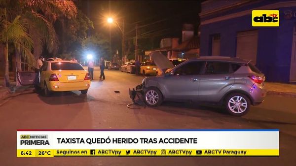 Taxista quedó herido tras accidente - ABC Noticias - ABC Color