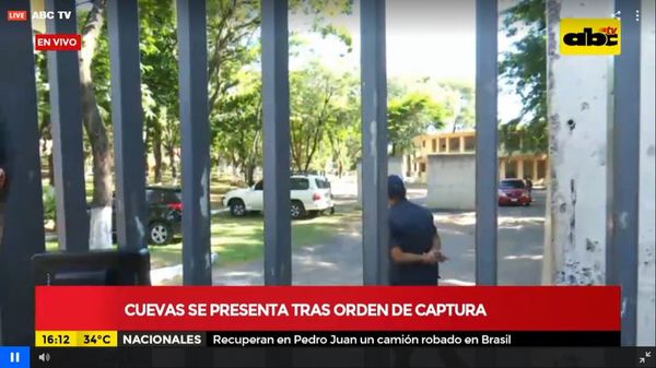 Cuevas se presentó como “preso vip” para cumplir prisión en la Agrupación - Nacionales - ABC Color