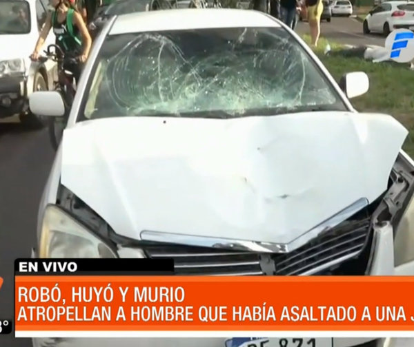 Robó, huyó y murió atropellado