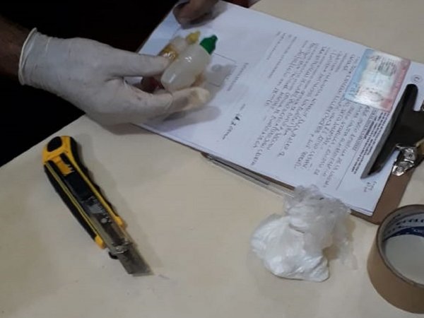 Mujer fue detenida al intentar ingresar cocaína en la cárcel de Pedro Juan Caballero