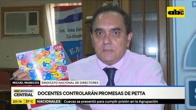 Docentes controlarán promesas que hizo Petta  - ABC Noticias - ABC Color
