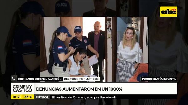 Denuncias de pornografía infantil aumentaron en un 1000% - Crimen y castigo - ABC Color