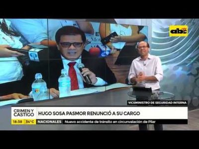 Hugo Sosa Pasmor renunció a su cargo - Crimen y castigo - ABC Color