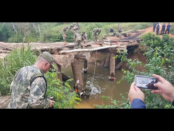 DESTRUYEN PUENTES Y CAMINOS PARA FRENAR DEPREDACIÓN DE LA RESERVA MOROMBI