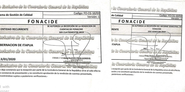 ITAPÚA: GOBERNACIÓN CUMPLIÓ CON RENDICIÓN DE FONACIDE-ROYALTIES.