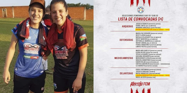 ITAPUENSES CONVOCADAS PARA LA SELECCIÓN ALBIRROJA FEMENINA
