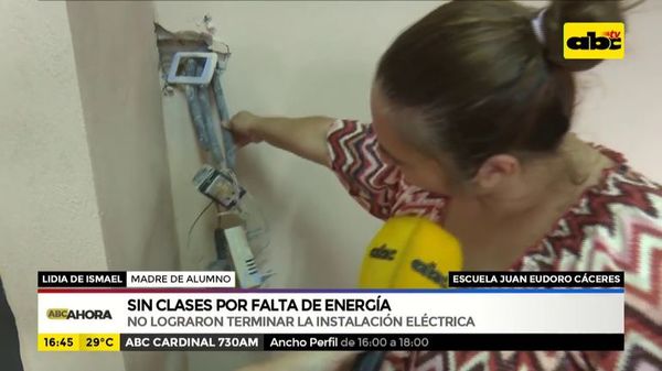 Sin clases por falta de energía en escuela Juan Eudoro Cáceres - ABC Noticias - ABC Color