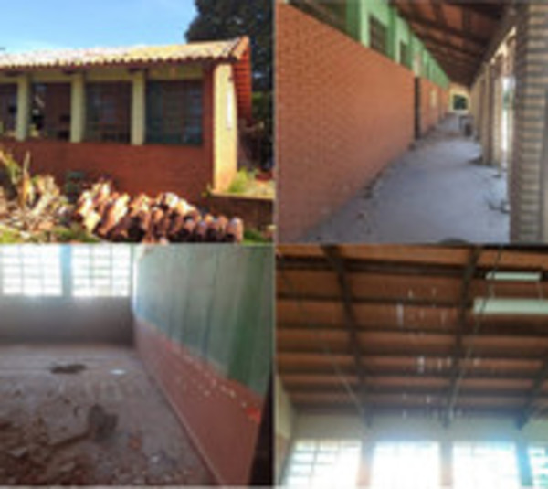 Obras inconclusas en escuela de Juan León Mallorquín genera protestas  - Paraguay.com