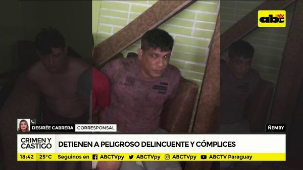 Detienen a peligroso delincuente y cómplices - Crimen y castigo - ABC Color