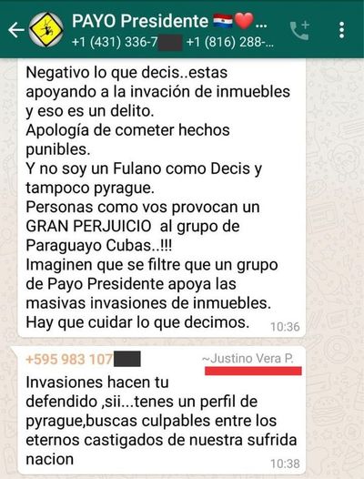 Denuncian que militantes de Payo Cubas instigan la toma de tierras privadas - Informate Paraguay