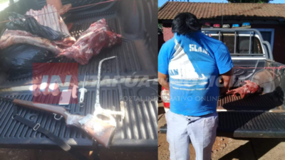 ALLANAMIENTO ARROJA UN DETENIDO Y CARNE INCAUTADA EN CASO ABIGEATO.