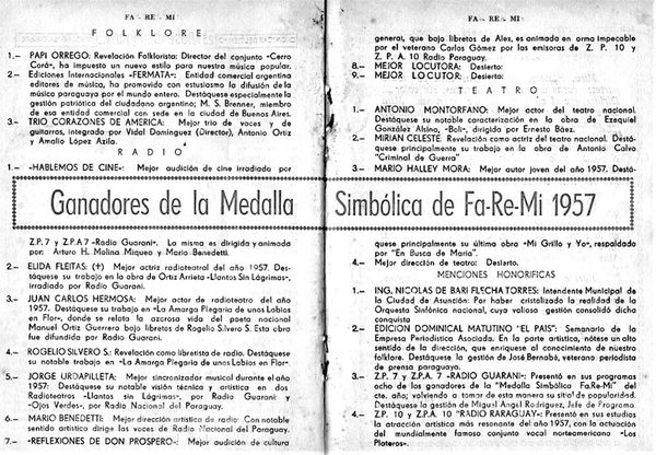 Figuras destacadas de la radiofonía nacional