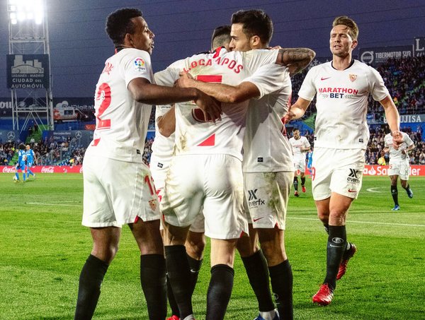Sevilla golea al Getafe y lo supera en la clasificación