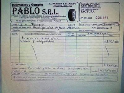 Intendente del PLRA gasta casi G. 50 millones por alineación de ruedas - Informate Paraguay
