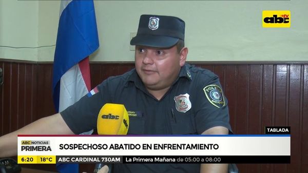 Sospechoso abatido en enfrentamiento - ABC Noticias - ABC Color