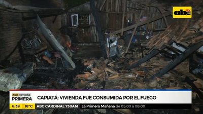 Capiatá: Vivienda fue consumida por el fuego - ABC Noticias - ABC Color