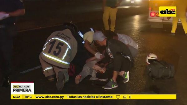 Motociclista herido tras accidente - ABC Noticias - ABC Color
