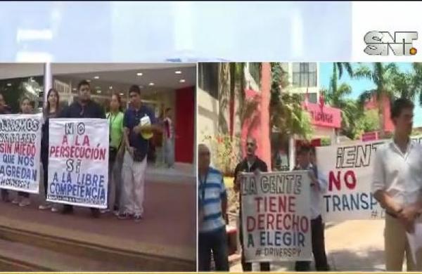 Conductores de MUV y Uber se manifiestan contra ordenanza en San Lorenzo - SNT